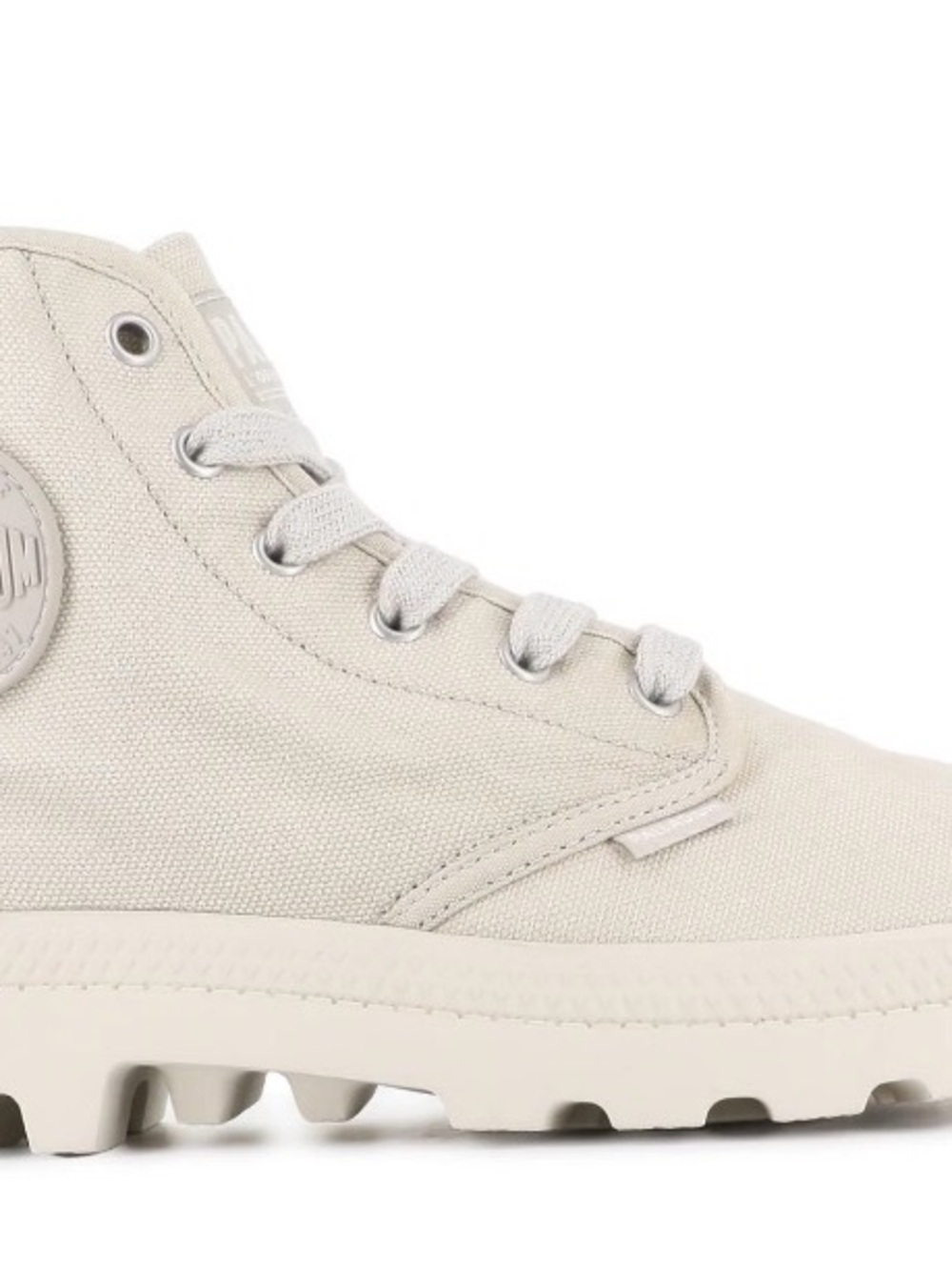 Palladium High-Top Canvas Boot in Off-White